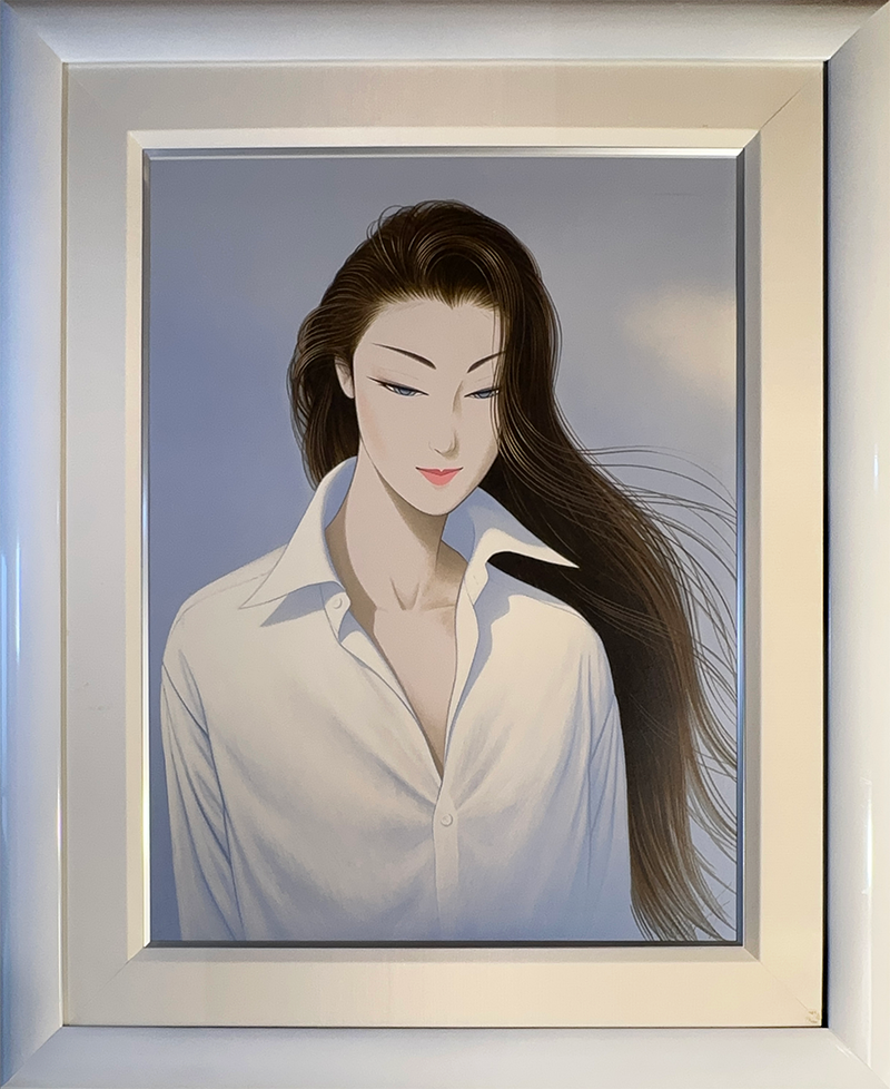 鶴田一郎　バラに託して　リトグラフ 鶴田一郎「バラに抱かれて」リトグラフ版画 + 手彩色 | J-ARTIST.COM